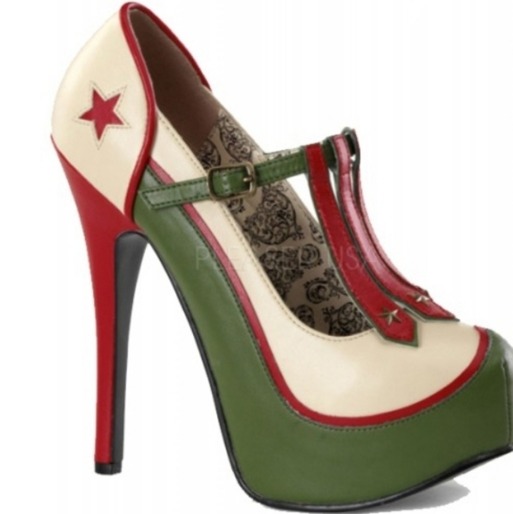 Bordello  Women's Teeze-43 T-Strap Pump